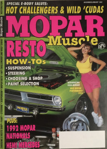MOPAR MUSCLE 1992/93 DEC/JAN - HEMI BENZ, BURNT HEMI, CUDAS, CHALLENGERS, NATS